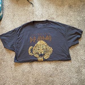 Def Leopard Alter’d State Crop Top Size S/M